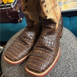 Men's Brown Crocodile Leather Boots